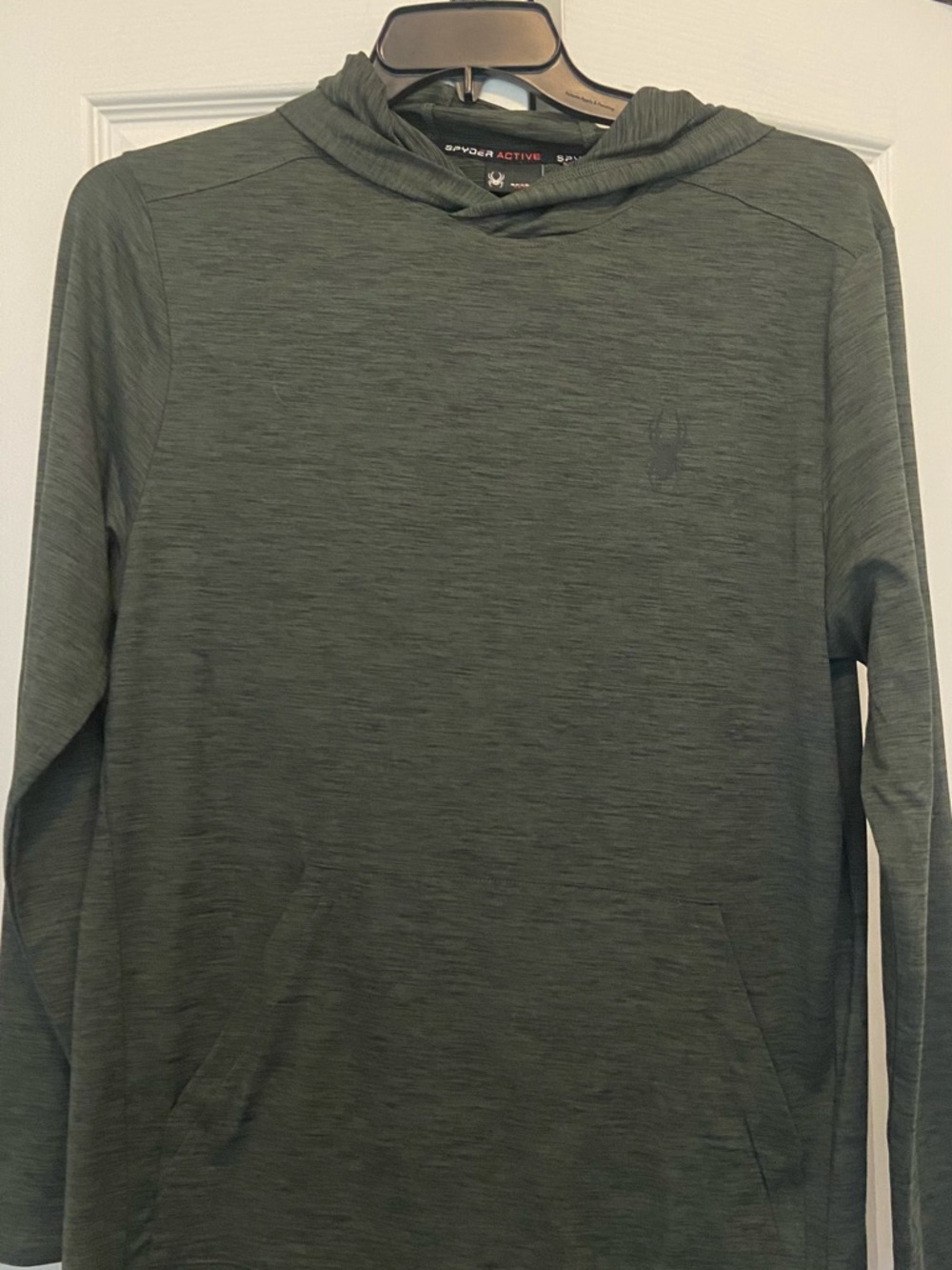 Spyder Men's Dark Olive Green Performance Hoodie